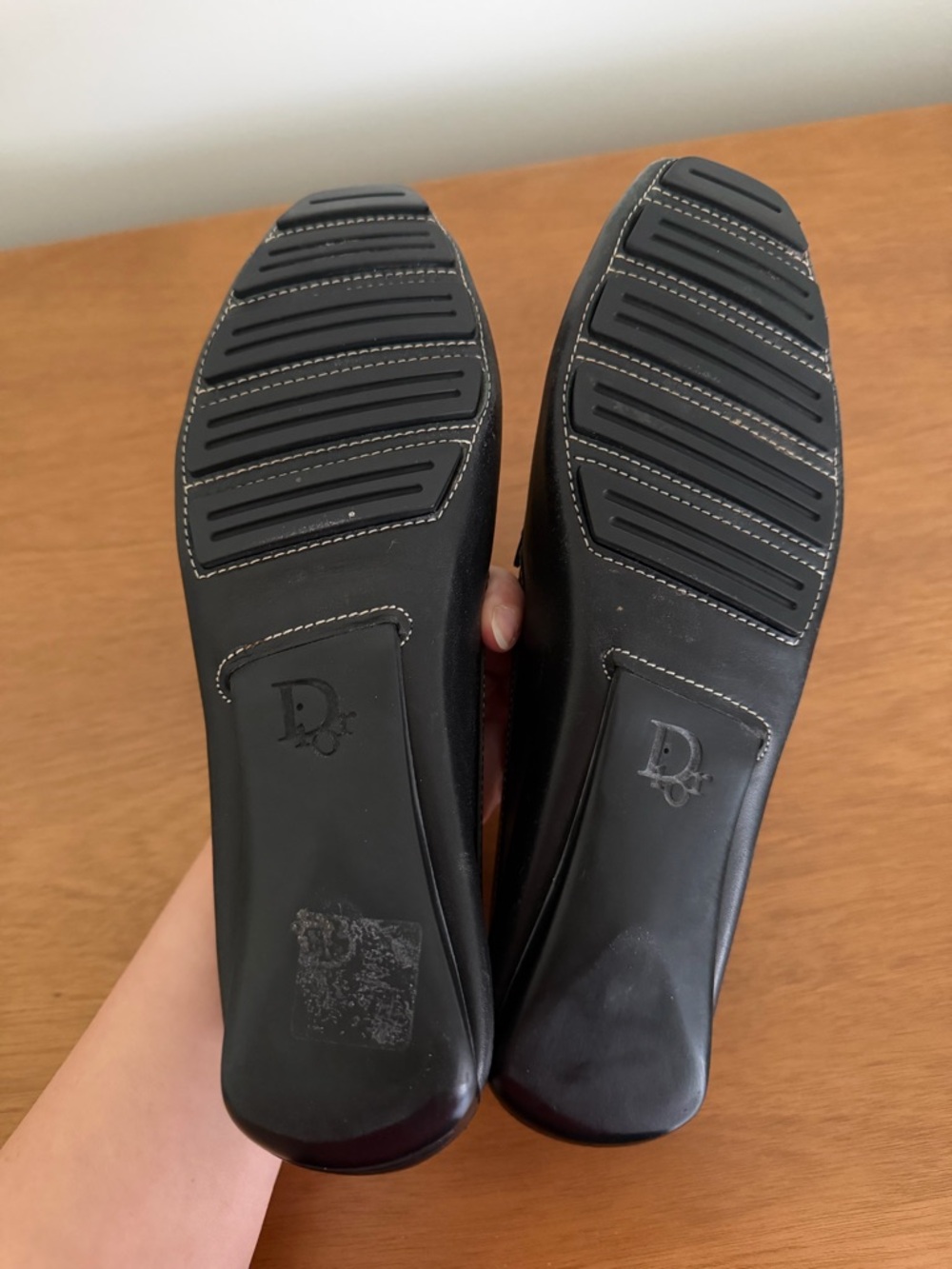 Dior Women’s Black Leather Loafers with Silver Buckle - Picture 5 of 6